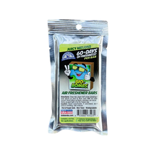 Bio-Bombs Bio-Fresh Bar Juicy Melons in its silver foil pouch with lime green label