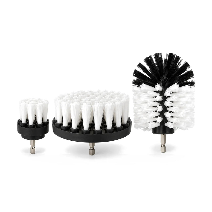 KDN 3 Piece Drill Brush Set - Soft White, product photo on white