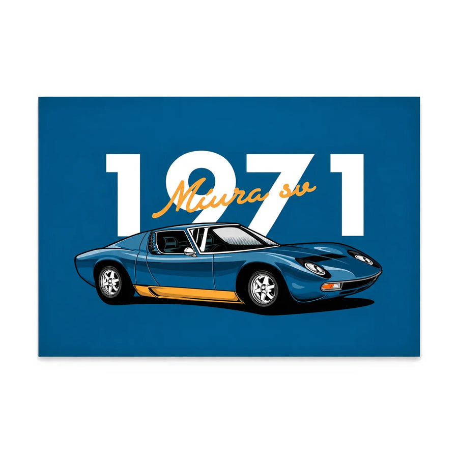 EuroStance Lamborghini Miura 1971 Art - Poster, product photo on white