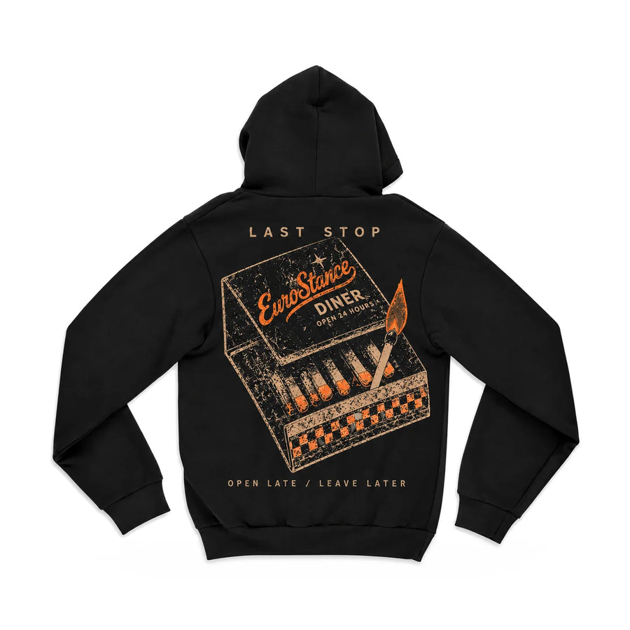 EuroStance Last Stop Hoodie back, product photo on white