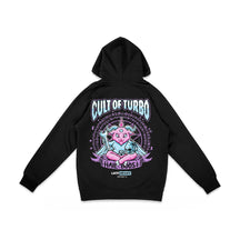 LB Supply - Hail Boost Black Pullover Hoodie back, product photo on white