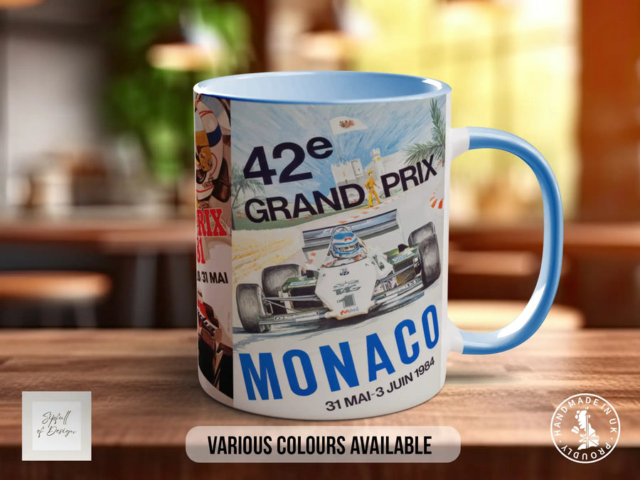Monaco GP 70s - 80s Mug | Vintage Formula 1 Motorsport Gift