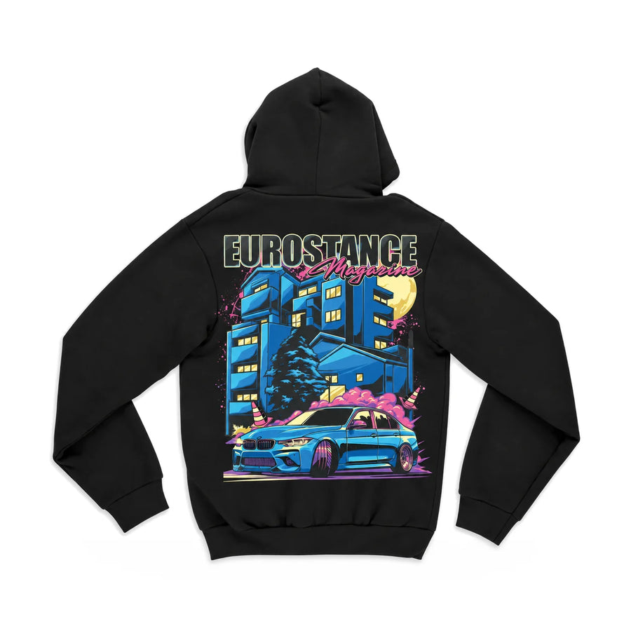 EuroStance Locally hated bmw Hoodie back, product photo on white