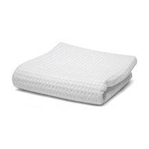 Mammoth All White Glass Towel - Waffle Weave Microfibre Cloth 40 x 60cm, product photo on white