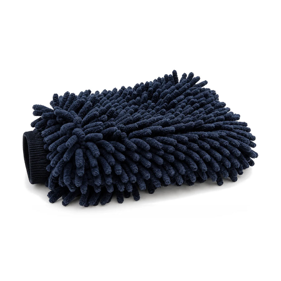 Mammoth Black Onyx Chenille Microfibre Wash Mitt, product photo on white