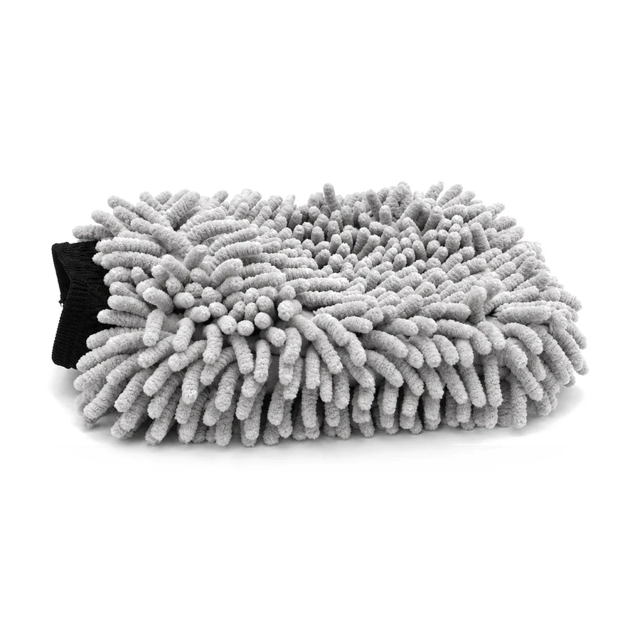 Mammoth Micro-Chenille Wash Mitt - Grey, product photo on white
