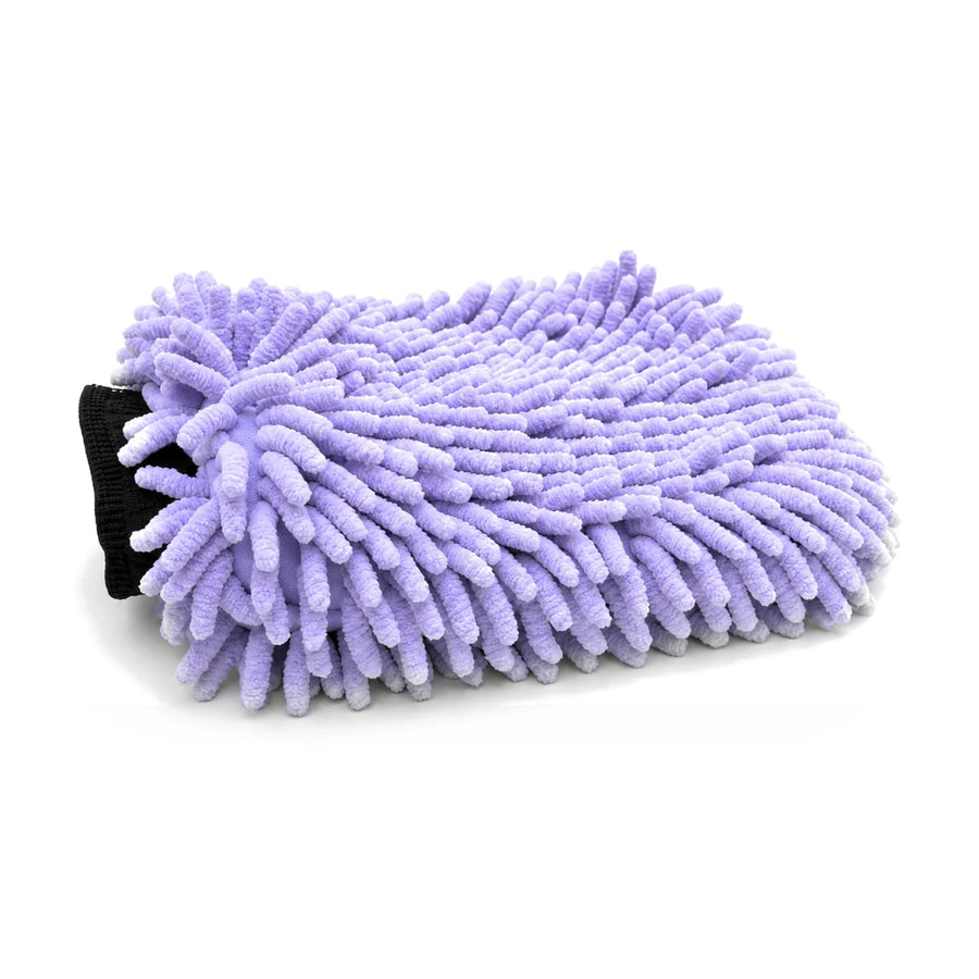 Mammoth Micro-Chenille Wash Mitt - Purple, product photo on white
