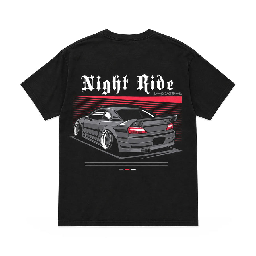 EuroStance Night Ride Tee black, back, product photo on white