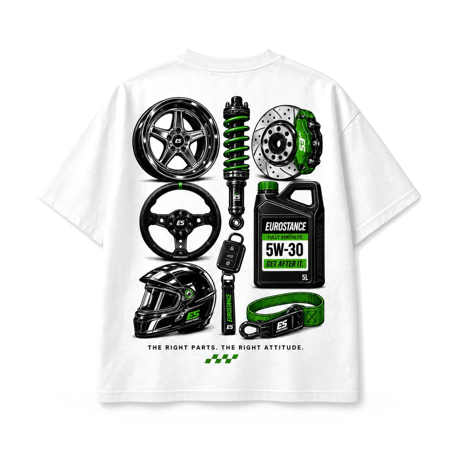 EuroStance Parts Collection T-Shirt back, product photo on white