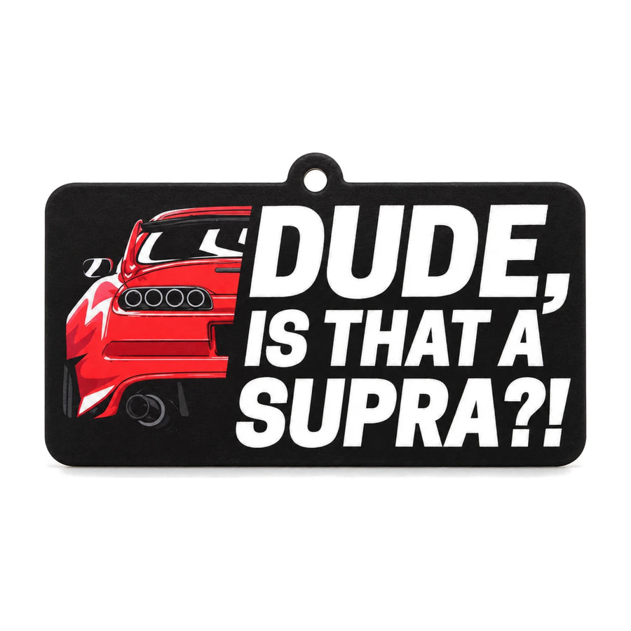 SDFresh Dude Is That A Supra Air Freshener - Black Ice, product photo on white