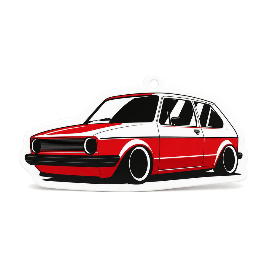 SDFresh MK1 Golf Air Freshener - Cherry, product photo on white