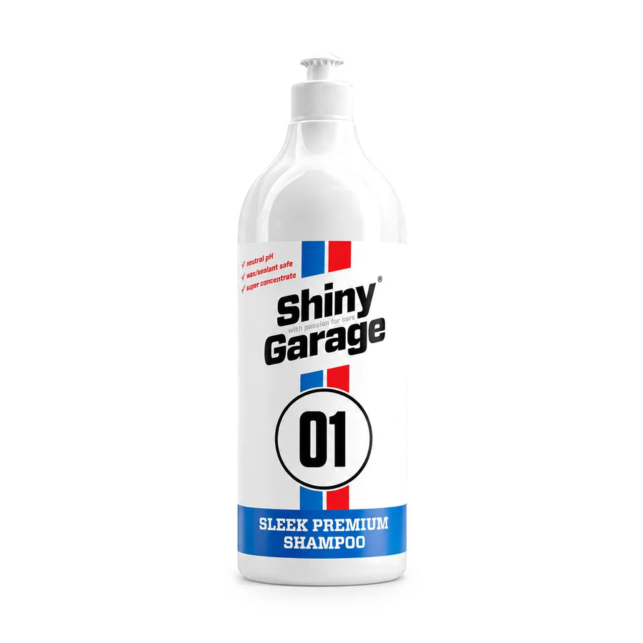 Shiny Garage Sleek Premium Shampoo 500ml, product photo on white
