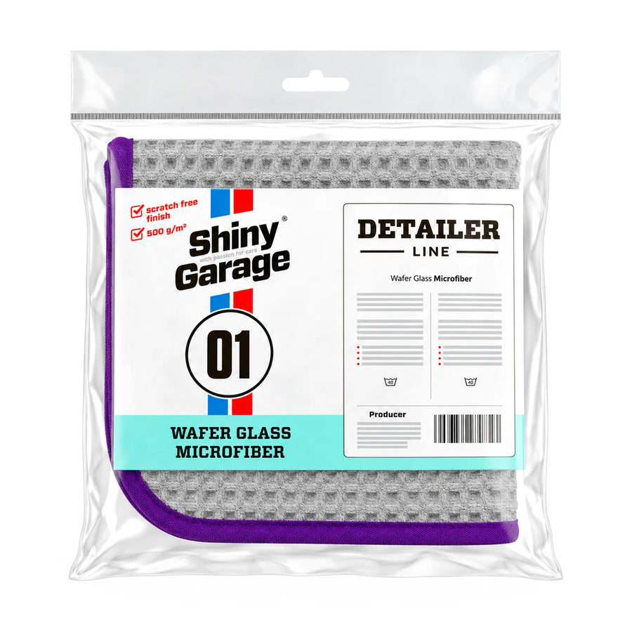 Shiny Garage Wafer Glass Microfibre, product photo on white