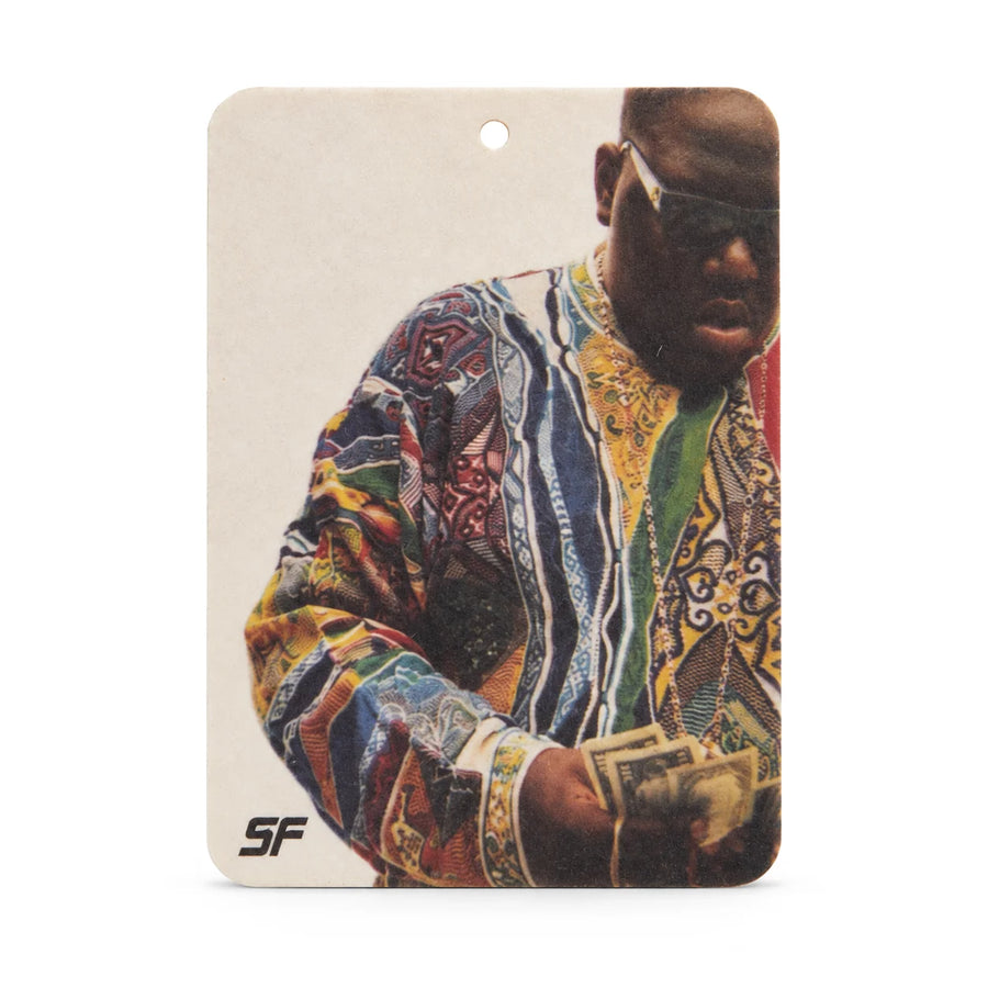 Sole Flavours Legends Biggie Air Freshener - Cranberry Scent: the printed hanging card