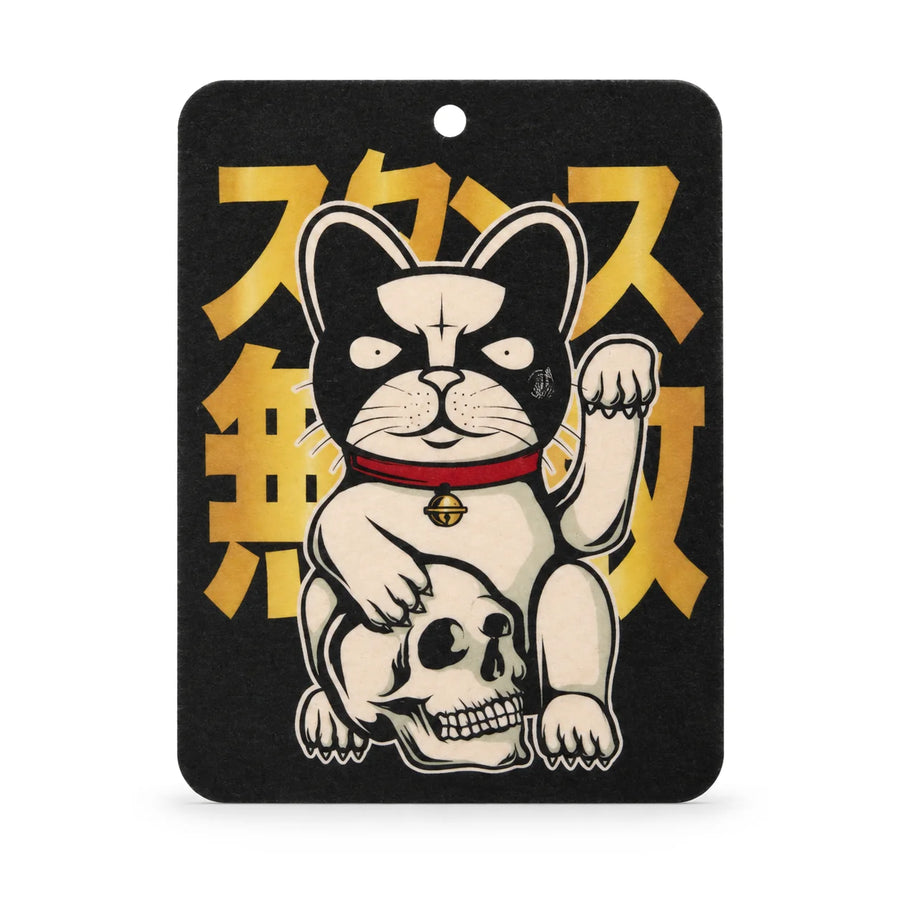 Sole Flavours Lucky Cat Air Freshener - Strawberry Milkshake Scent: the printed hanging card