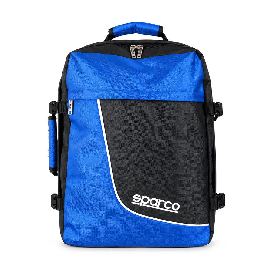 Sparco Large Blue Backpack Rucksack, product photo on white