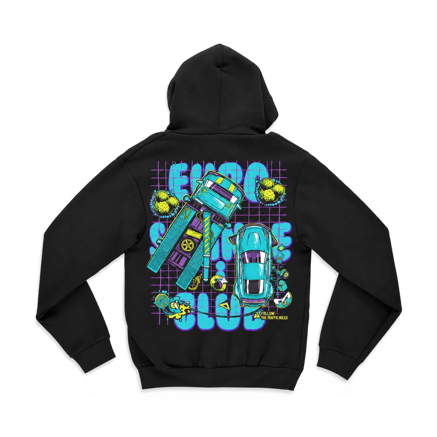 EuroStance Stance Club Crashed Hoodie back, product photo on white