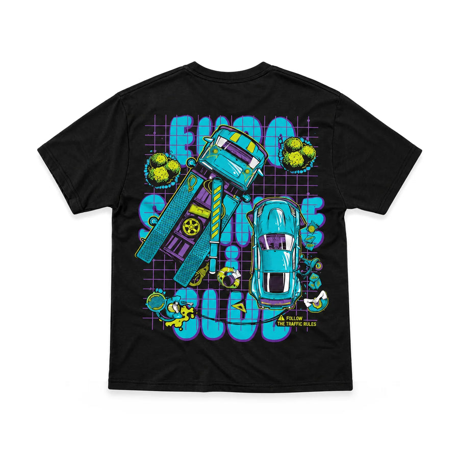 EuroStance Stance Club Crashed Tee back, product photo on white