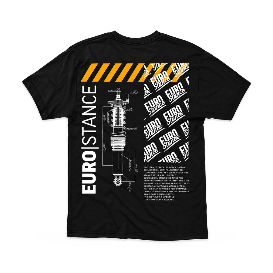 EuroStance Stance Defined T-Shirt black, back, product photo on white