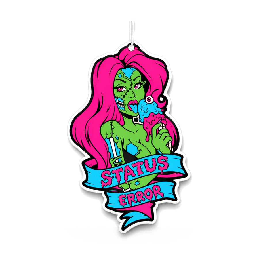 Status Error Ice Cream Girl Air Freshener - Bubblegum, product photo on white