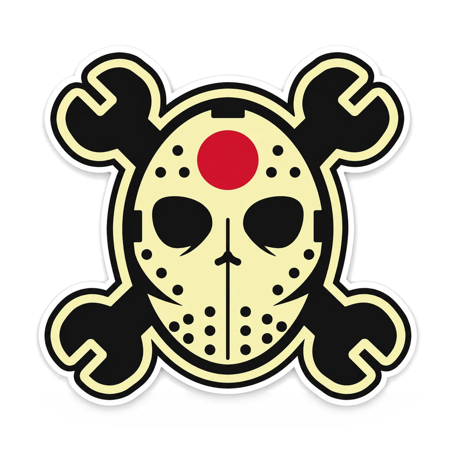 Status Error Kanjo Mask Sticker 3 x 3in, product photo on white