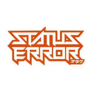 Status Error Logo Outline Sticker 7.5 x3.5" Burnt Orange