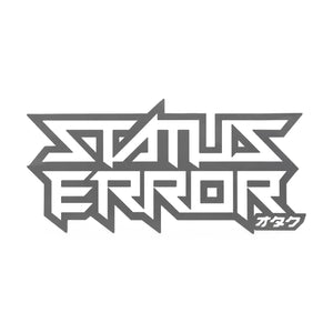 Status Error Logo Outline Sticker 7.5 x3.5" Grey
