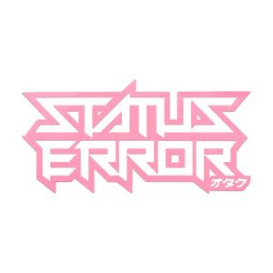 Status Error Logo Outline Sticker 7.5 x3.5" Light Pink