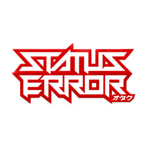 Status Error Logo Outline Sticker 7.5 x3.5" Red