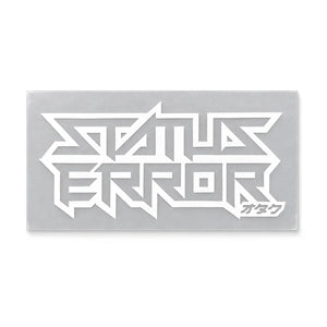 Status Error Logo Outline Sticker 7.5 x3.5" White
