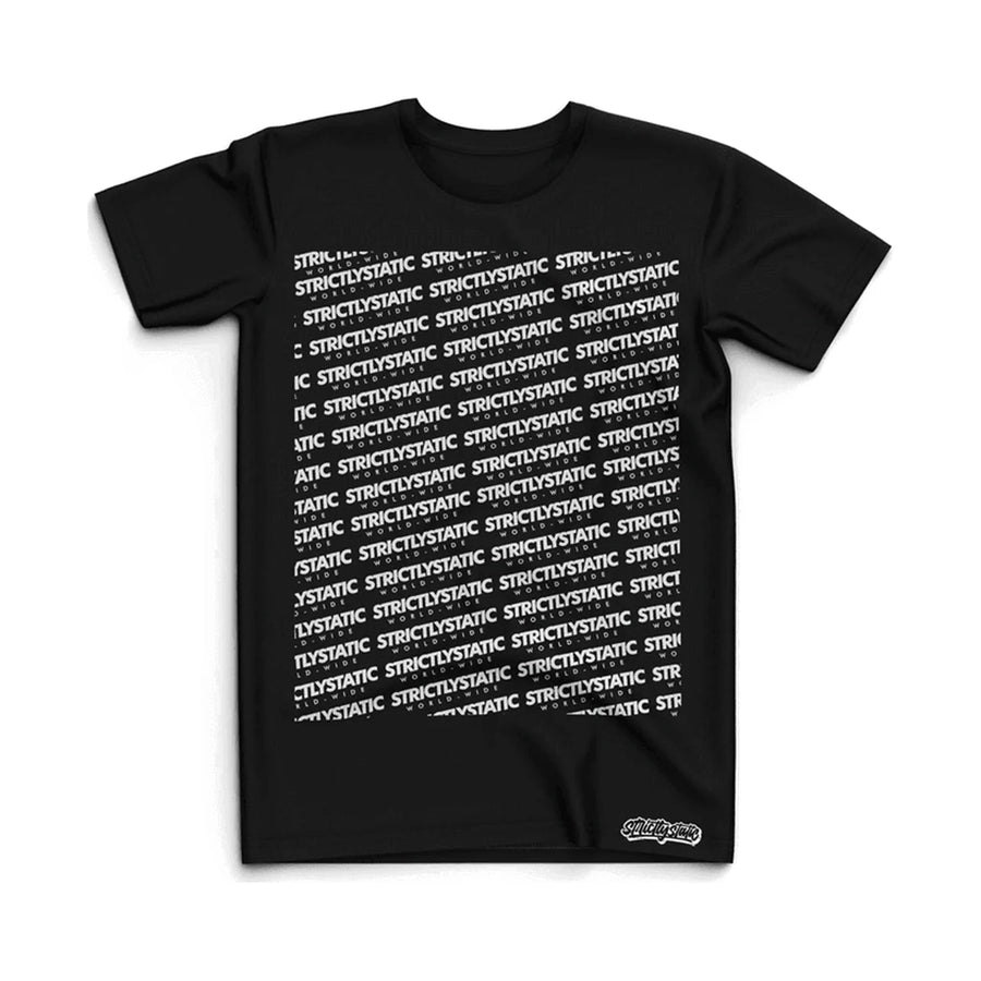 Strictly Static Logo Repeat Tee, product photo on white