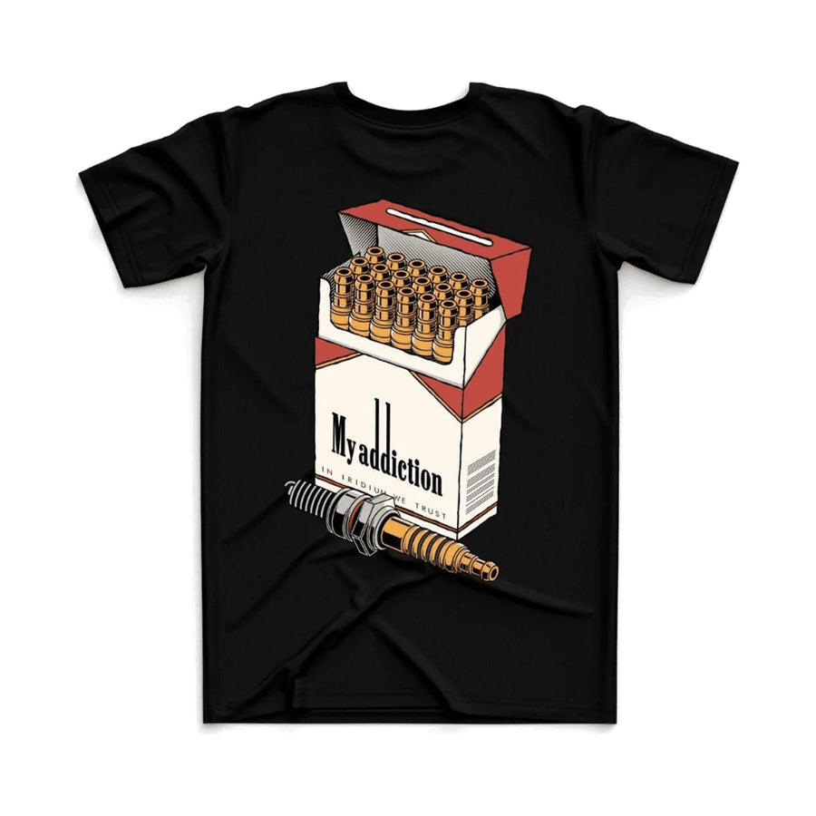 Strictly Static My Addiction T Shirt, product photo on white