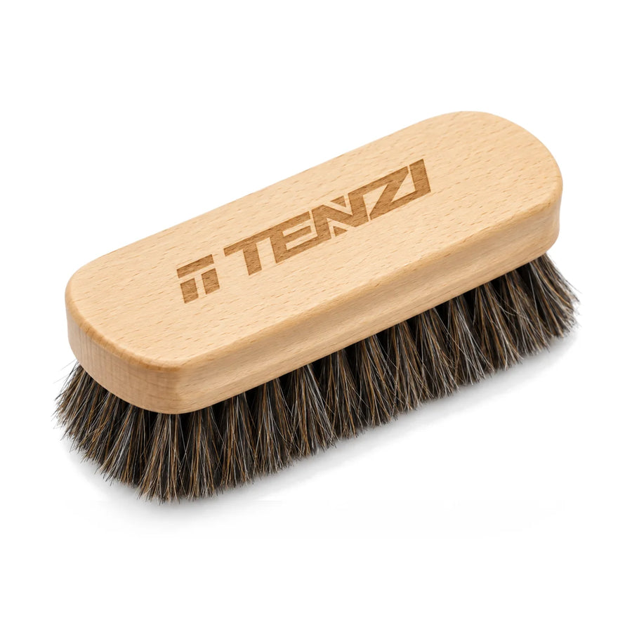 Tenzi Leather Brush (Horse Hair), product photo on white