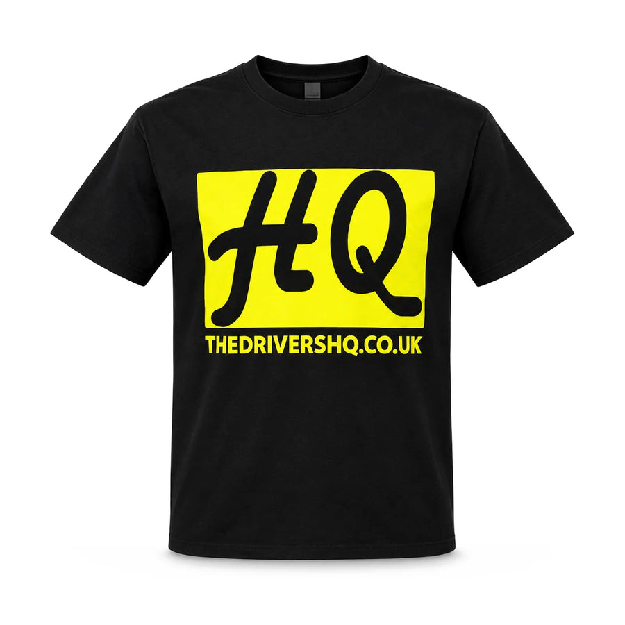 The Drivers HQ Big Logo T-Shirt Black, product photo on white