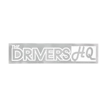 The Drivers HQ Decal Car Sticker - Medium 280mm White, product photo on white
