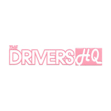 The Drivers HQ Decal Car Sticker - Small 130mm Light Pink, product photo on white