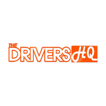 The Drivers HQ Decal Car Sticker - Small 130mm Orange, product photo on white