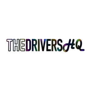 The Drivers HQ Long Outlined Logo 245mm x 40mm Black Oil Slick