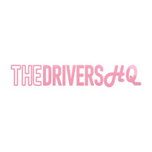 The Drivers HQ Long Outlined Logo 245mm x 40mm Light Pink, product photo on white