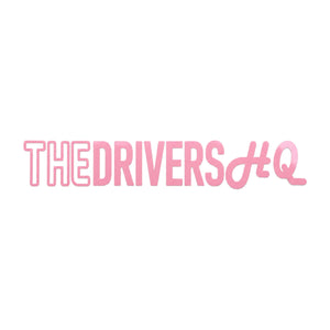 The Drivers HQ Long Outlined Logo 245mm x 40mm Light Pink