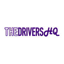The Drivers HQ Long Outlined Logo 245mm x 40mm Purple, product photo on white