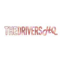 The Drivers HQ Long Outlined Logo 245mm x 40mm Rose Gold Oil Slick, product photo on white