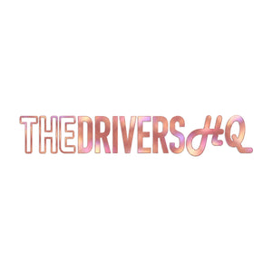The Drivers HQ Long Outlined Logo 245mm x 40mm Rose Gold Oil Slick