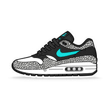 The Hyped Source Atmos Elephant AM1 Air Freshener - Black Ice Scent: front of the sneaker shaped card