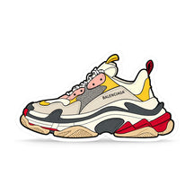 The Hyped Source Balenciaga Triple S Air Freshener - Vanilla Scent: front of the sneaker shaped card