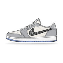 The Hyped Source Dior AJ1 Air Freshener - Kreed Scent: front of the sneaker shaped card