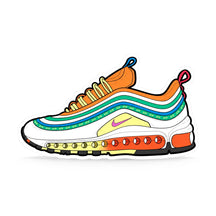 The Hyped Source London AM97 Air Freshener - Apple Scent: front of the sneaker shaped card