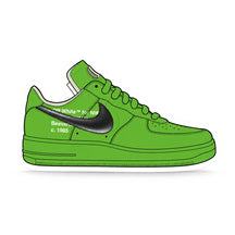 The Hyped Source Off-White AF1 Brooklyn Air Freshener - Apple Scent: back of the card