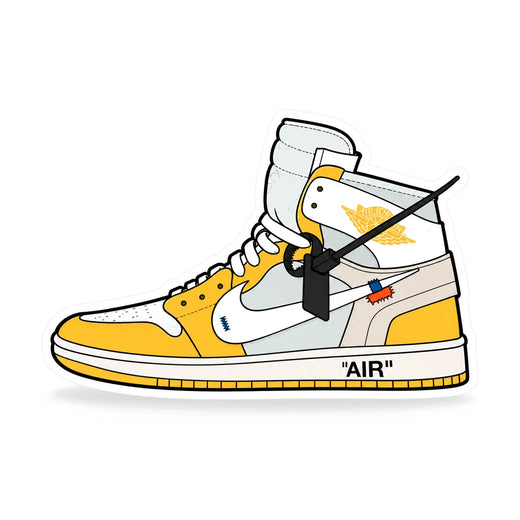 The Hyped Source Off-White AJ1 Canary Yellow Air Freshener - Lemon Scent