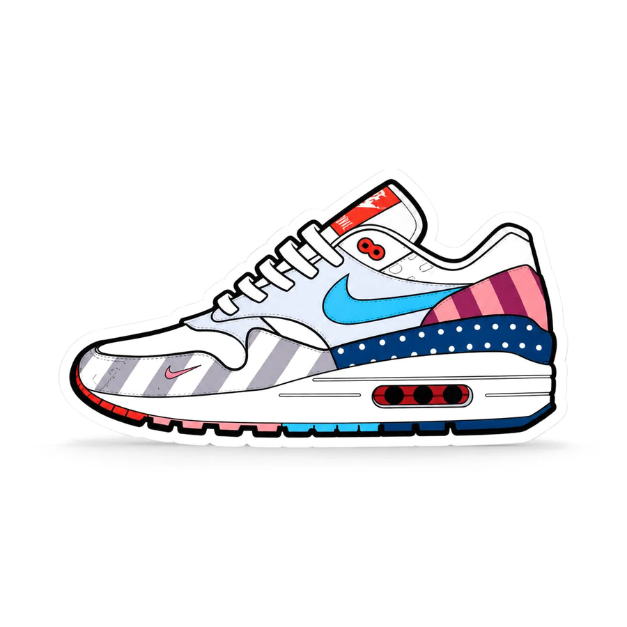 The Hyped Source Parra AM1 Air Freshener - Very Berry Scent: front of the sneaker shaped card